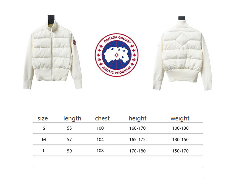 Canada Goose Hybridge Quilted Knit Jacket White