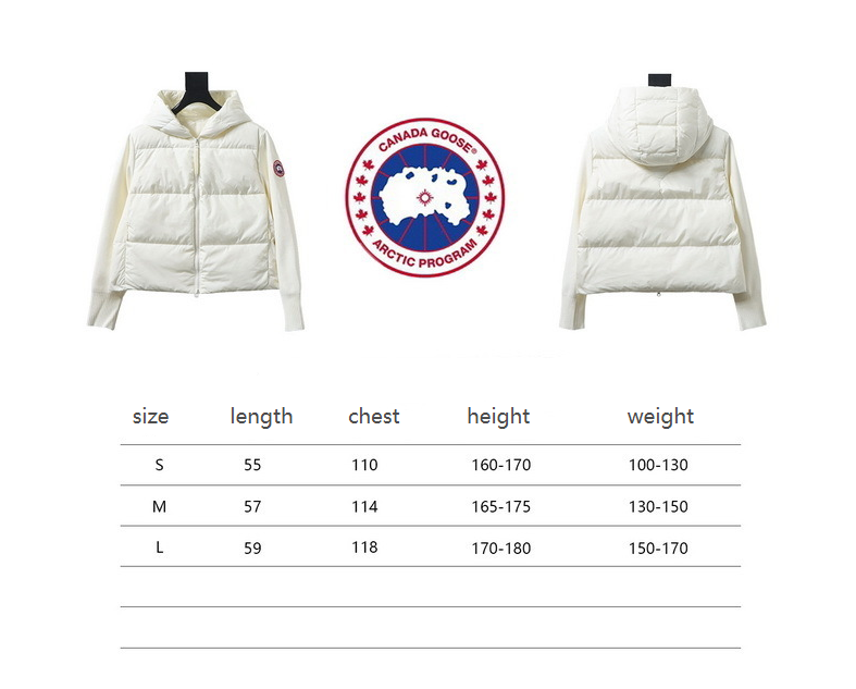 Canada Goose HyBridge Wide Quilt Knit Hoody White
