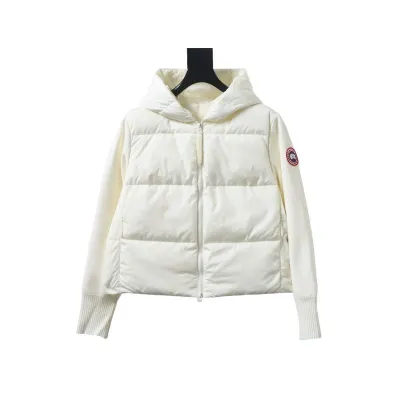 Canada Goose HyBridge Wide Quilt Knit Hoody White 01