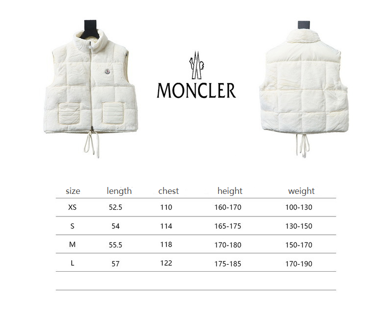 Moncler Velvet Down Vest White