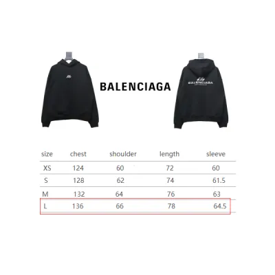 Balenciaga 24Fw LB Reflective Letter Print Hoodie Black 02