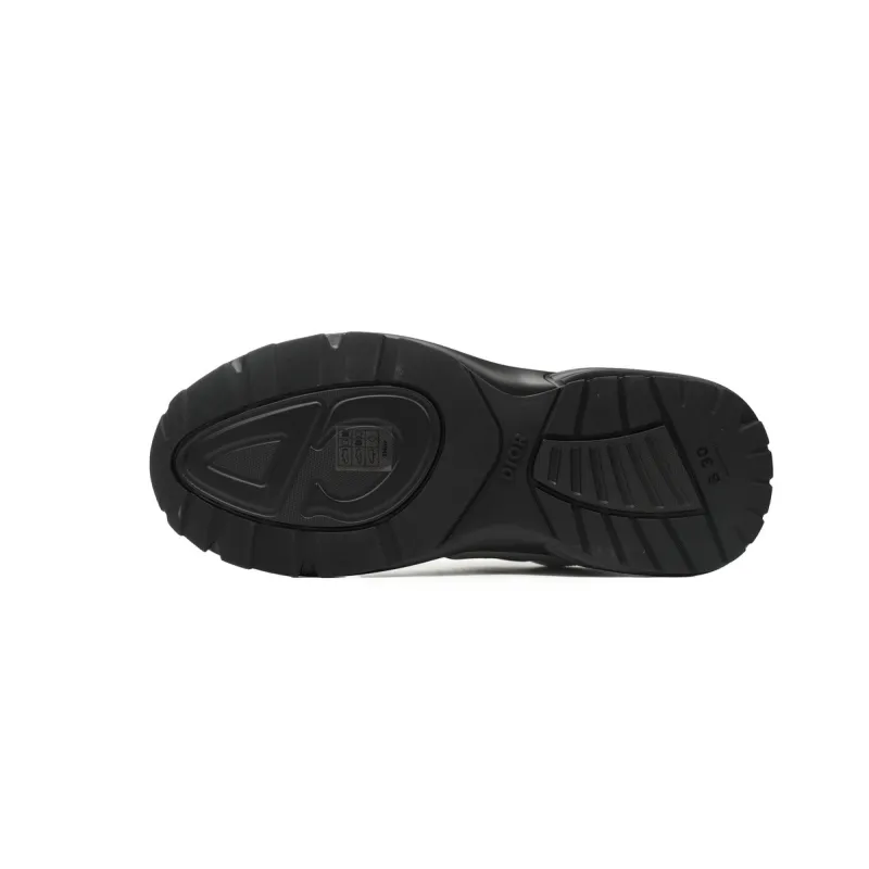 Dior B30 Lace-Up Sneakers Black Grey Silver Mesh 3SN279ZRA_H868