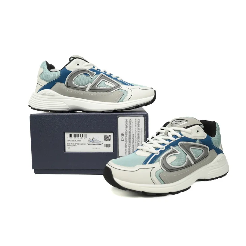Dior B30 Mesh Light Blue Grey Trainer 3SN279ZRB_H560