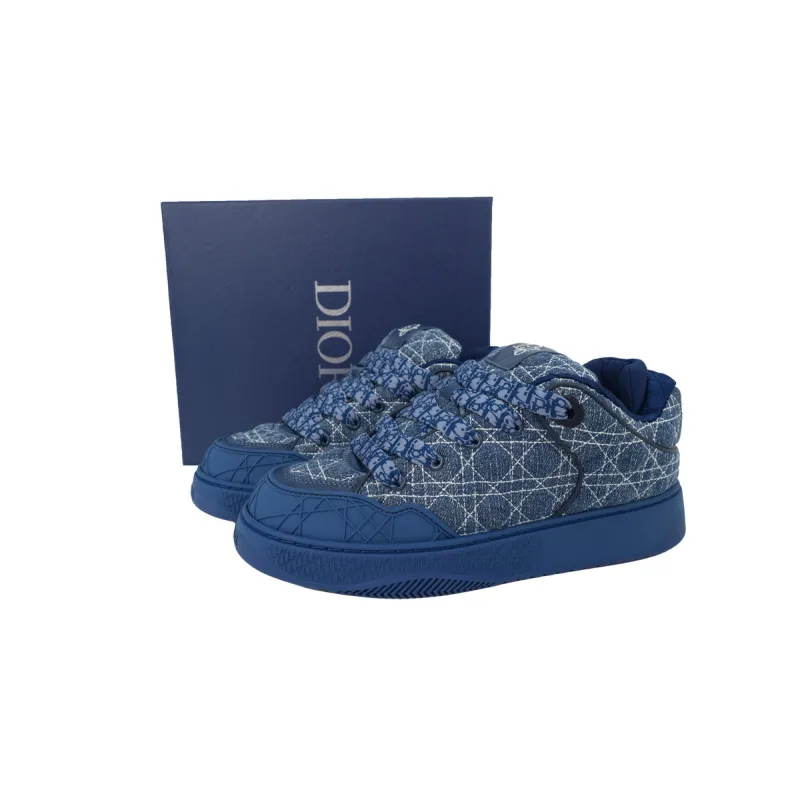 Dior B9S Skater Sneaker Blue Kumo Cannage Denim
