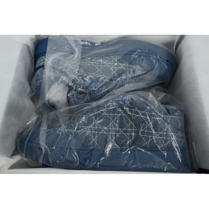 Dior B9S Skater Sneaker Blue Kumo Cannage Denim