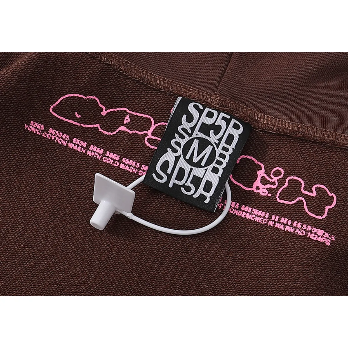 Sp5der Angel Number Hoodie Brown SS22