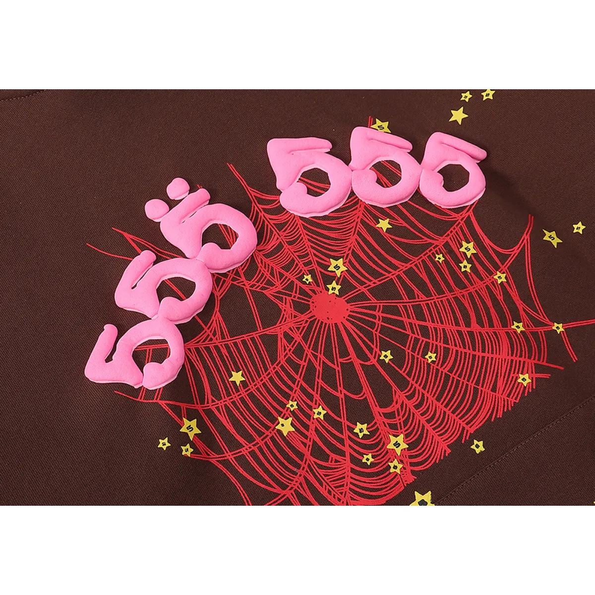 Sp5der Angel Number Hoodie Brown SS22