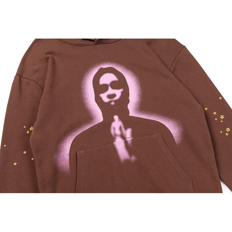 Sp5der Thug Hoodie Angel Brown