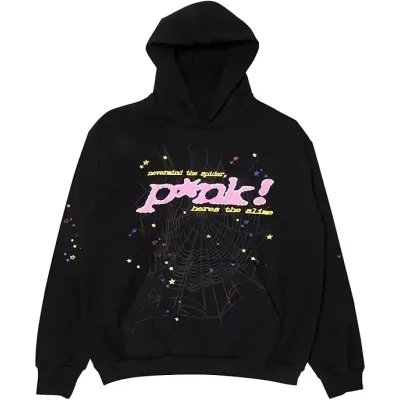 【FLASH SALE】Sp5der Young Thug Punk Hoodie Black 01