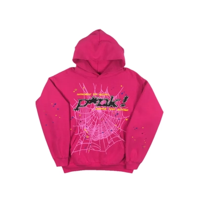 Sp5der Young Thug Punk Hoodie Pink 01