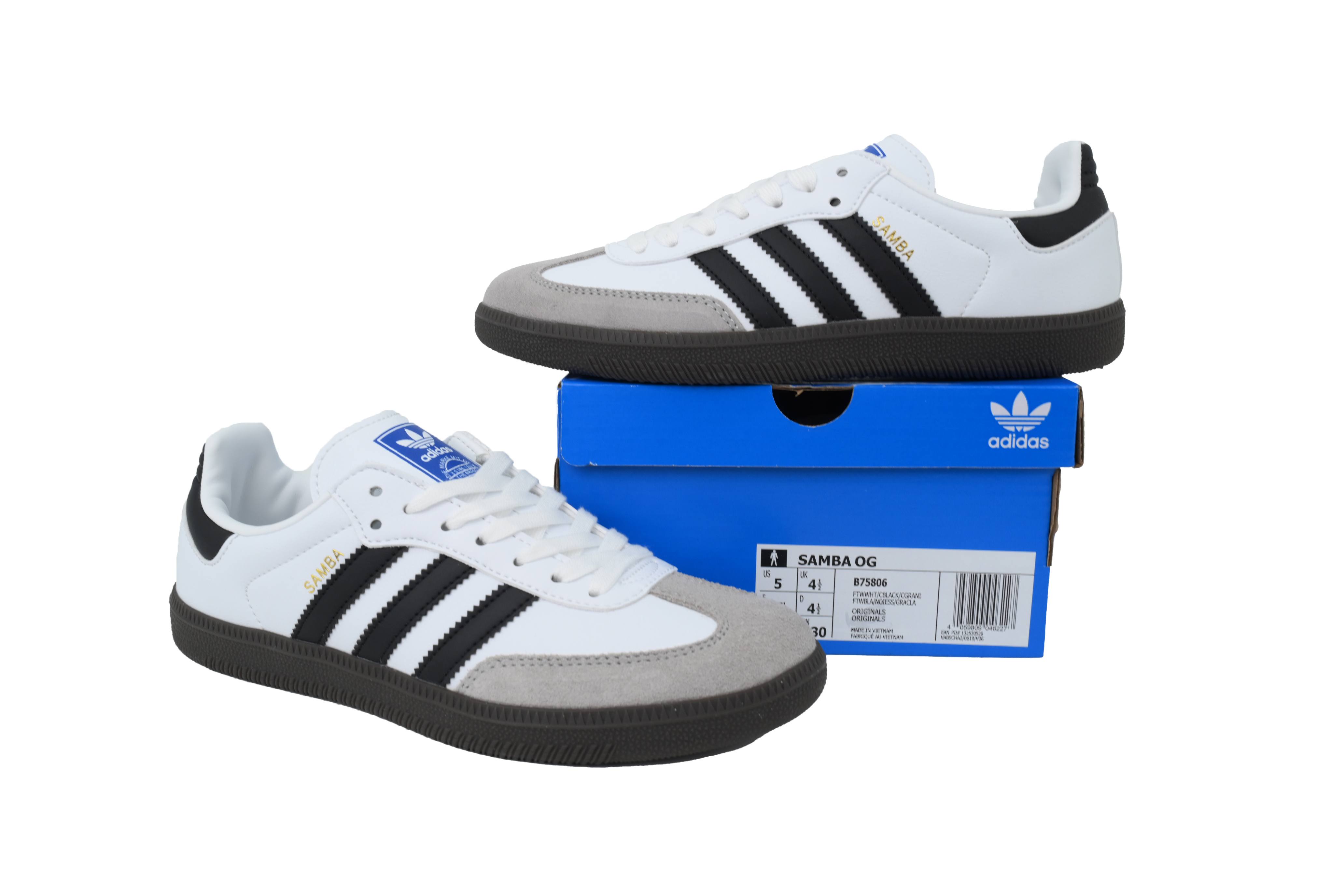 Adidas Samba OG White Black Gum B75806