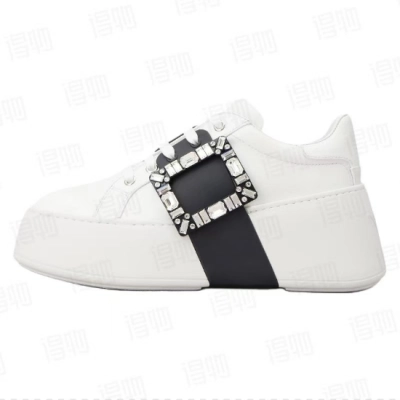 Roger Vivier White And Black Buttons 01