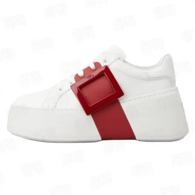 Roger Vivier White And Red Buttons 01