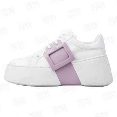 Roger Vivier White Purple Buckle 01