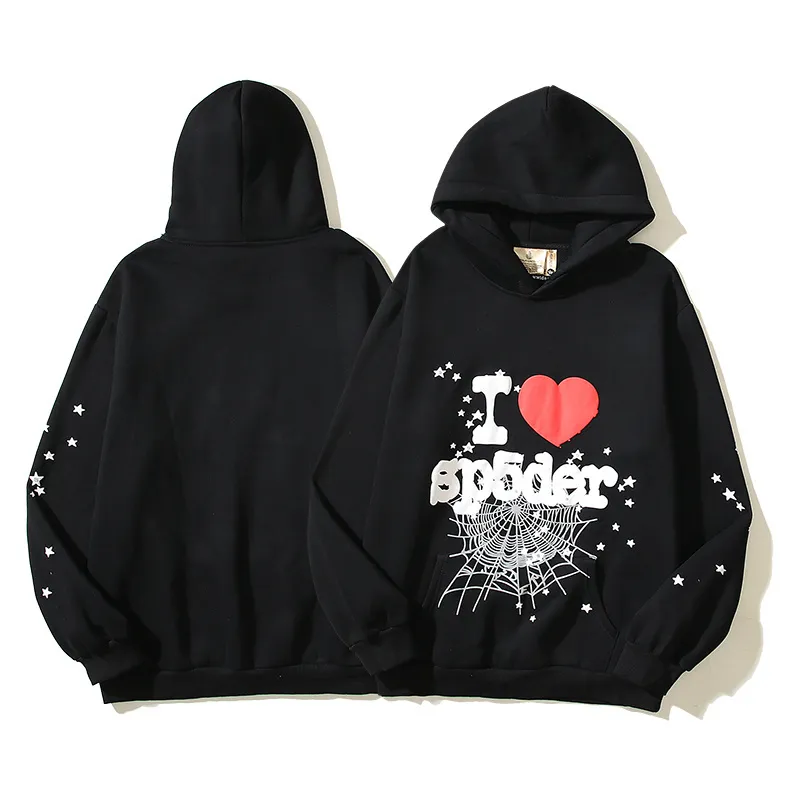 Sp5der I Heart SP5 Souvenir Hoodie Black