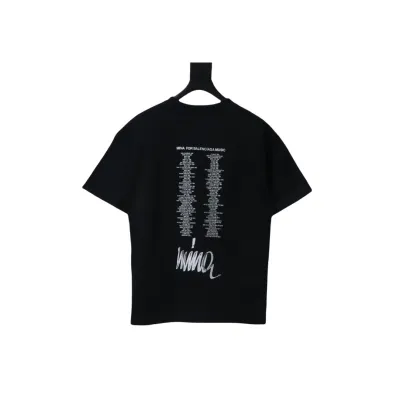 Balenciaga 25ss Portrait and Album Print Silhouette T-shirt Black 02