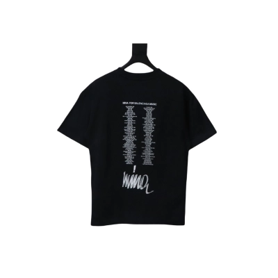 Balenciaga 25ss Portrait and Album Print Silhouette T-shirt Black 02
