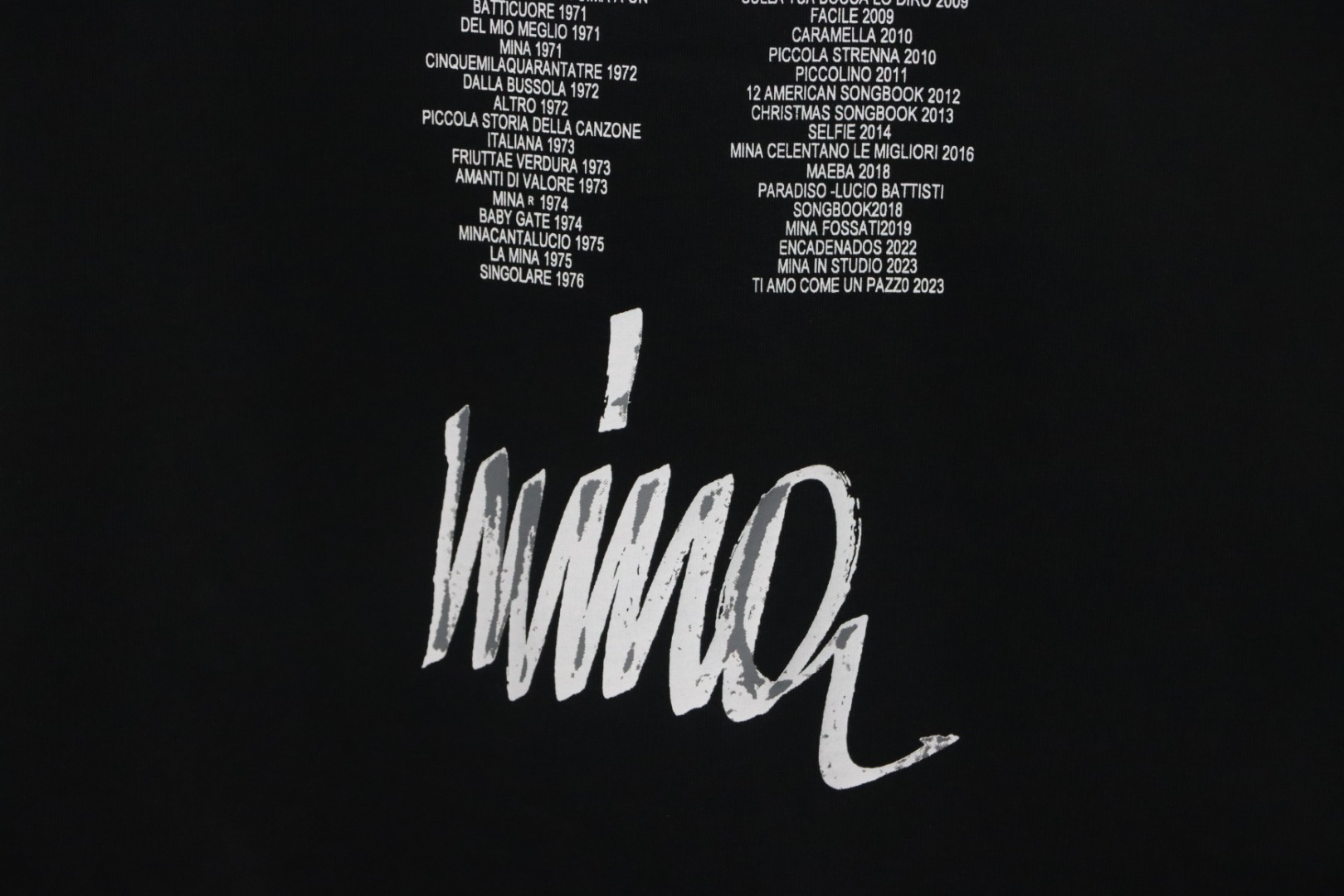 Balenciaga 25ss Portrait and Album Print Silhouette T-shirt Black