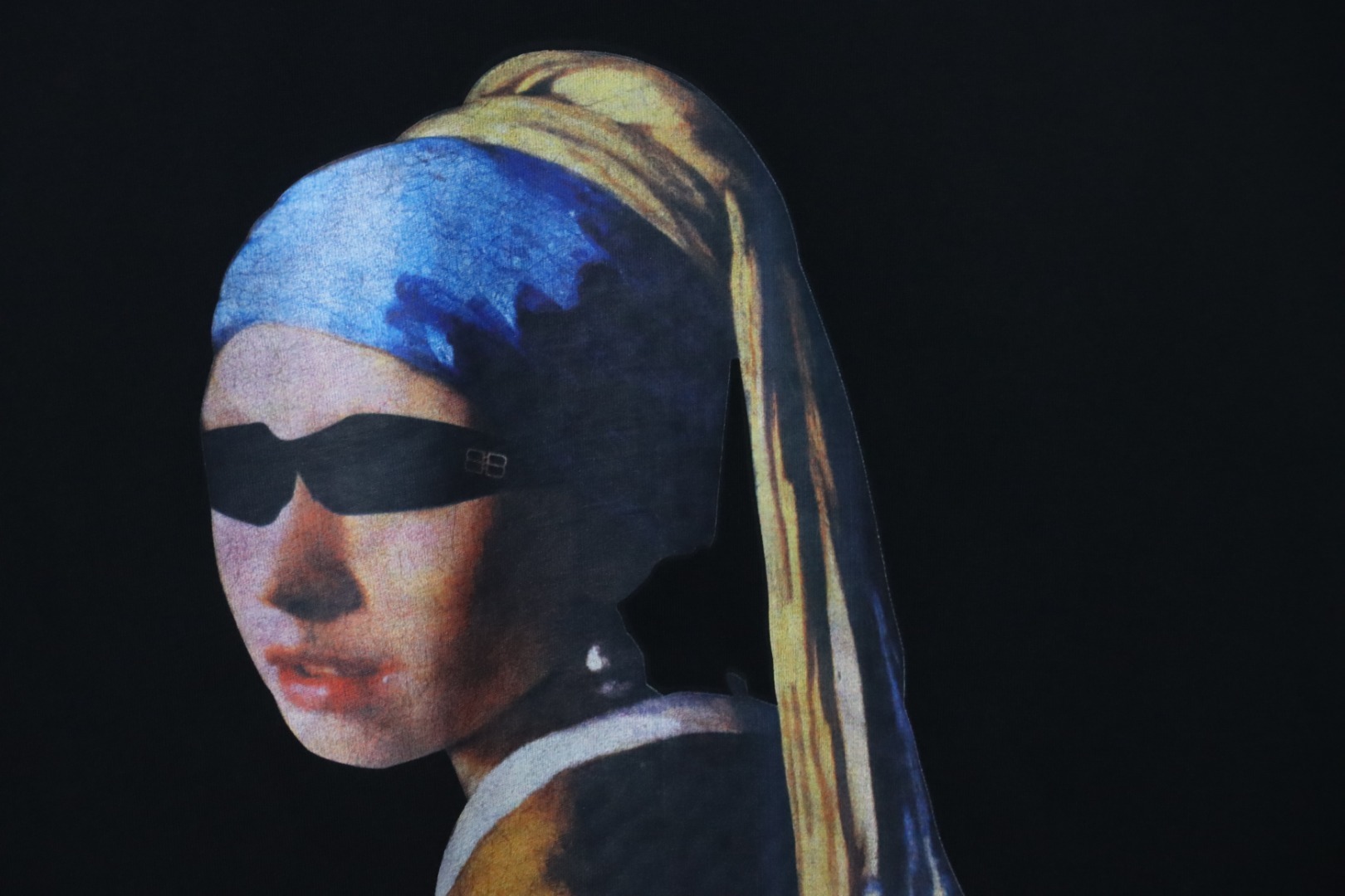 Balenciaga 25ss Portrait and Album Print Silhouette T-shirt Black