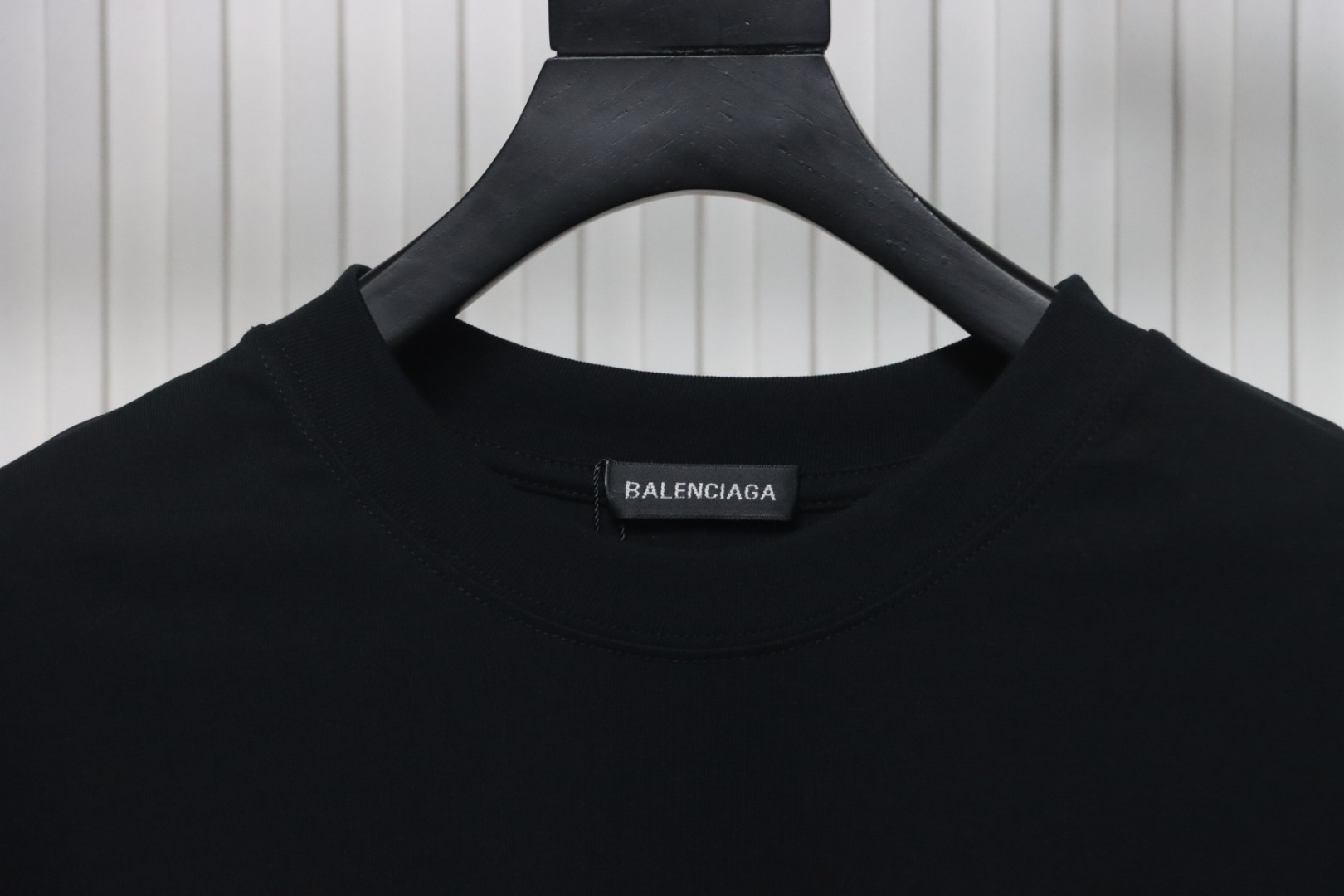 Balenciaga 25ss Portrait and Album Print Silhouette T-shirt Black