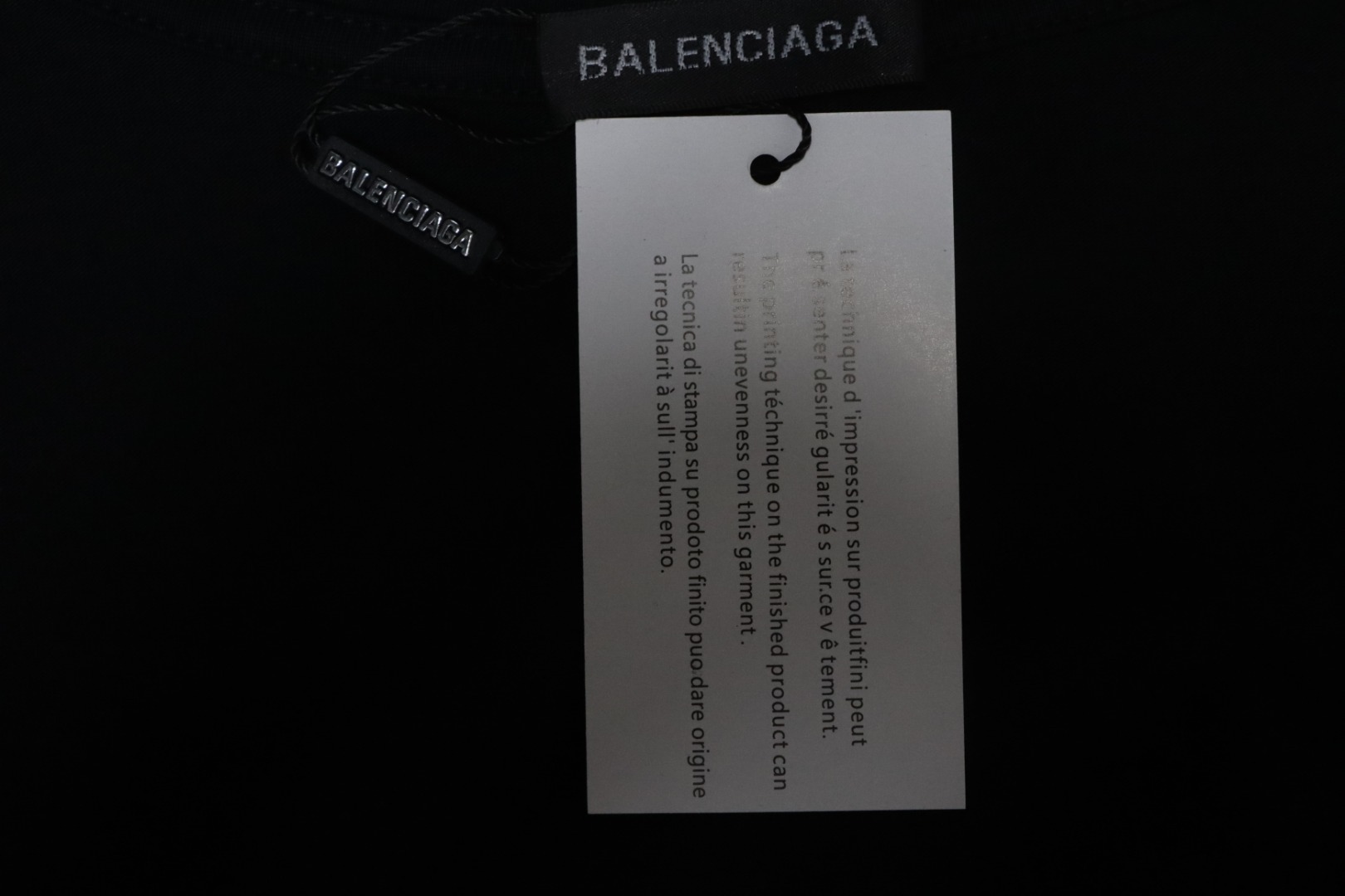 Balenciaga 25ss Portrait and Album Print Silhouette T-shirt Black