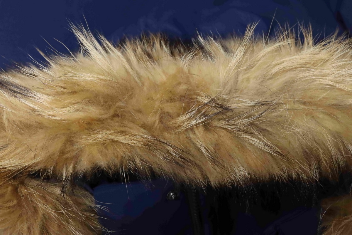 MLB 2nd Generation Blue Workwear Down Jacket With Large Fur Collar