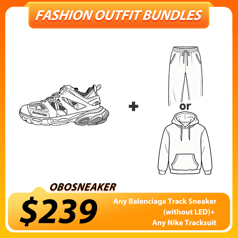 Any Balenciaga Track Sneaker (without LED) + Any Nike Tracksuit $239