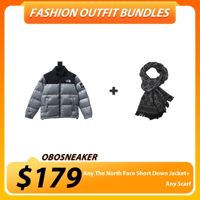 Any The North Face Short Down Jacket + Any Scarf $179 01
