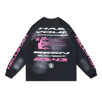 Hellstar Christ Long-Sleeve T-Shirt #652 Washed Black 02