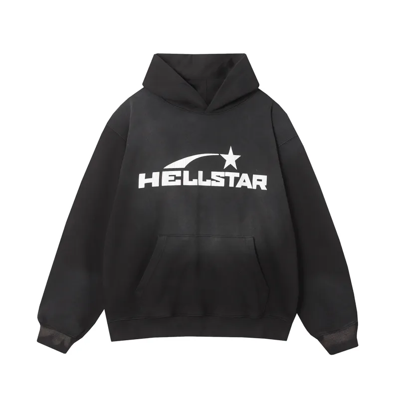 Hellstar Distressed Black Hoodie #3076