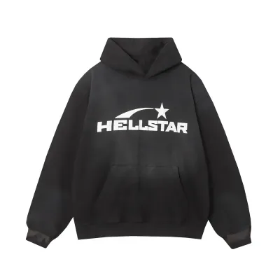 Hellstar Distressed Black Hoodie #3076 01