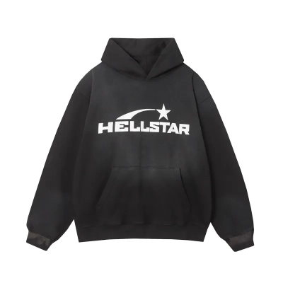 Hellstar Distressed Black Hoodie #3076 01