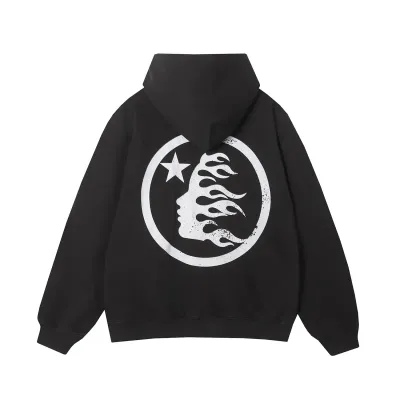 Hellstar Distressed Black Hoodie #3076 02
