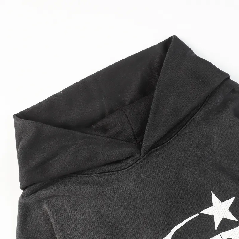 Hellstar Distressed Black Hoodie #3076