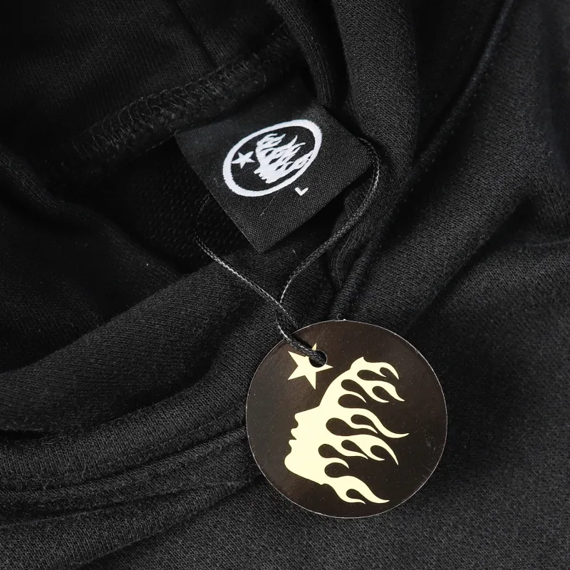 Hellstar Distressed Black Hoodie #3076