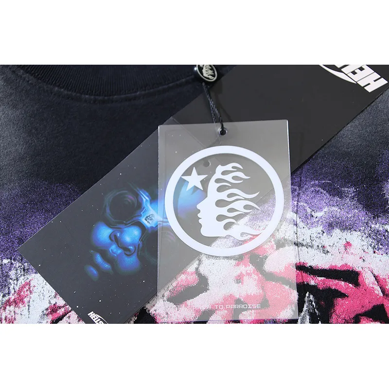 Hellstar Powered By The Star Long-Sleeve T-Shirt #651 Black Purple