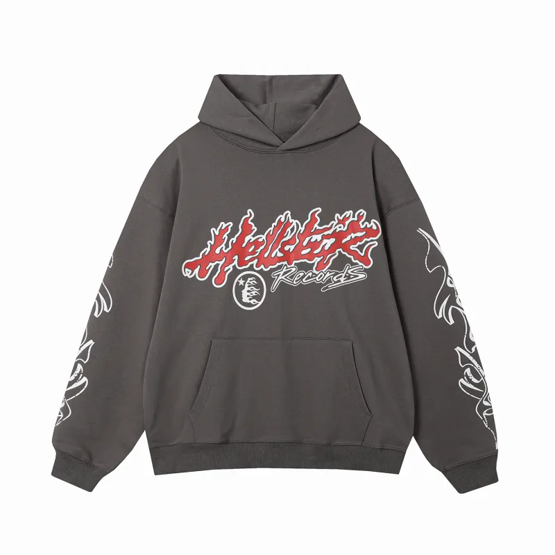 Hellstar Records Tour Hoodie #3071 Black/Brown