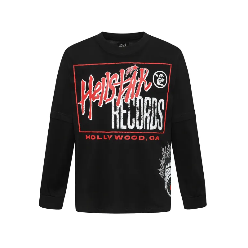 Hellstar Silent Ride Long-Sleeve T-Shirt D3230 Black/White