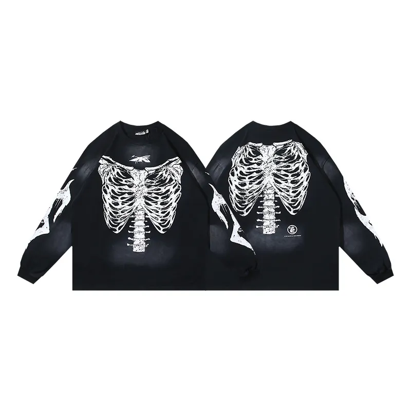 Hellstar Skeleton Long-Sleeve T-Shirt #699 Black