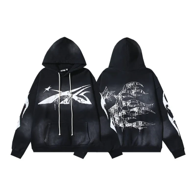 Hellstar Spiderweb Sport Black Hoodie #2039 01