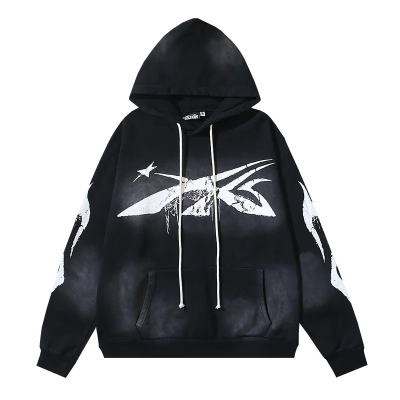 Hellstar Spiderweb Sport Black Hoodie #2039 02
