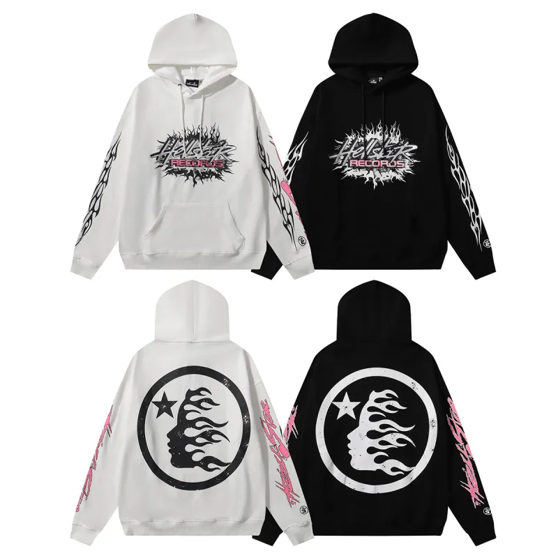 Hellstar Sports Future Flame Hoodie #2278 Black/White