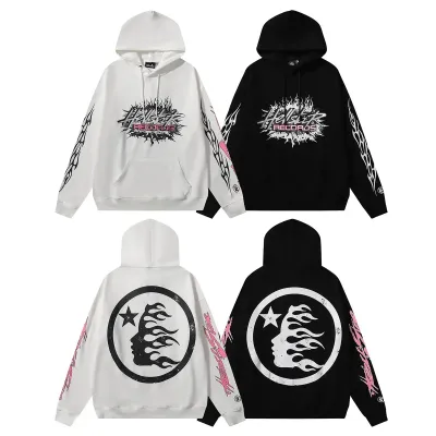 Hellstar Sports Future Flame Hoodie #2278 Black/White 01