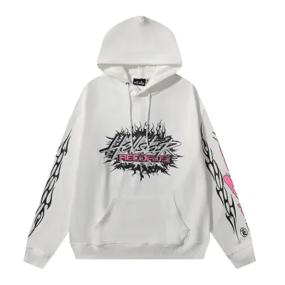 Hellstar Sports Future Flame Hoodie #2278 Black/White 02