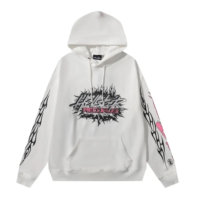 Hellstar Sports Future Flame Hoodie #2278 Black/White 02