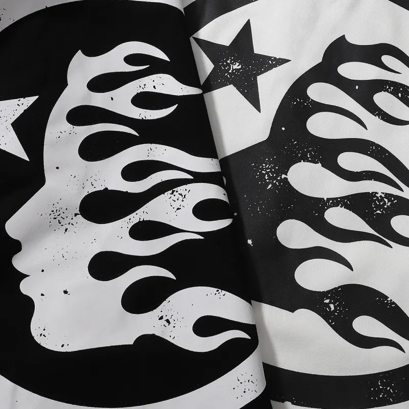 Hellstar Sports Future Flame Hoodie #2278 Black/White