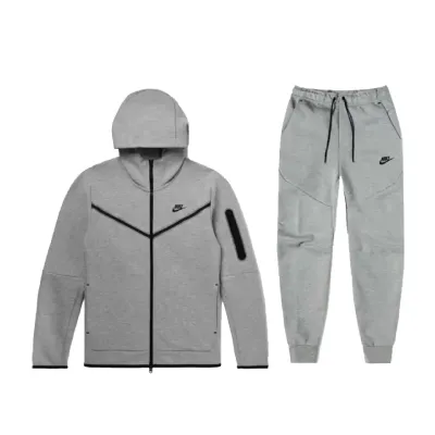 Nike Sportswear Tech Fleece Full Zip Hoodie & Joggers Set Dark Gray 01