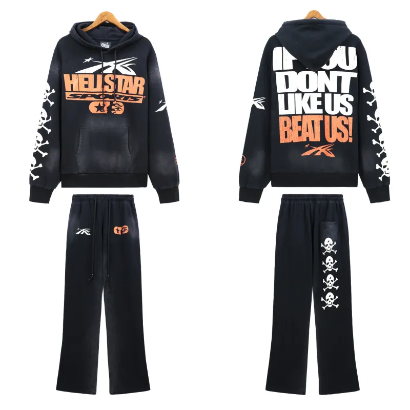 OBO Hellstar If You Dont Like Us Beat Us Tracksuit Black #5653-8175