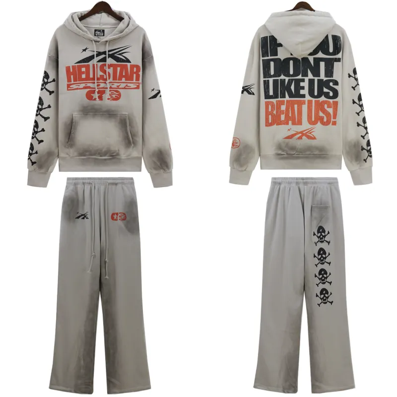 OBO Hellstar If You Dont Like Us Beat Us Tracksuit Grey #5653-8175