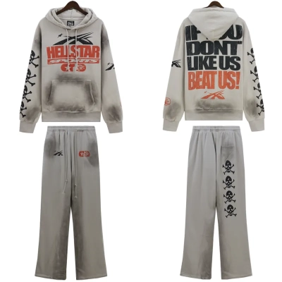 OBO Hellstar If You Dont Like Us Beat Us Tracksuit Grey #5653-8175 01